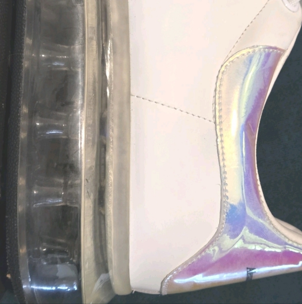 Alexander McQueen Clear Sole Holographic Chunky Sneakers US Men's Size 10 EU 43 - Picture 7 of 14